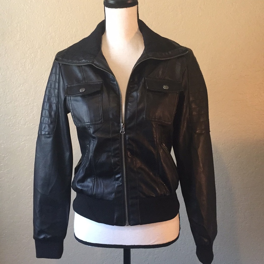 Vegan Faux Leather Moto Jacket